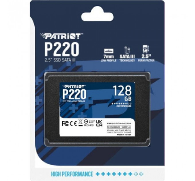 Накопичувач SSD 2.5" 128GB P220 Patriot (P220S128G25)