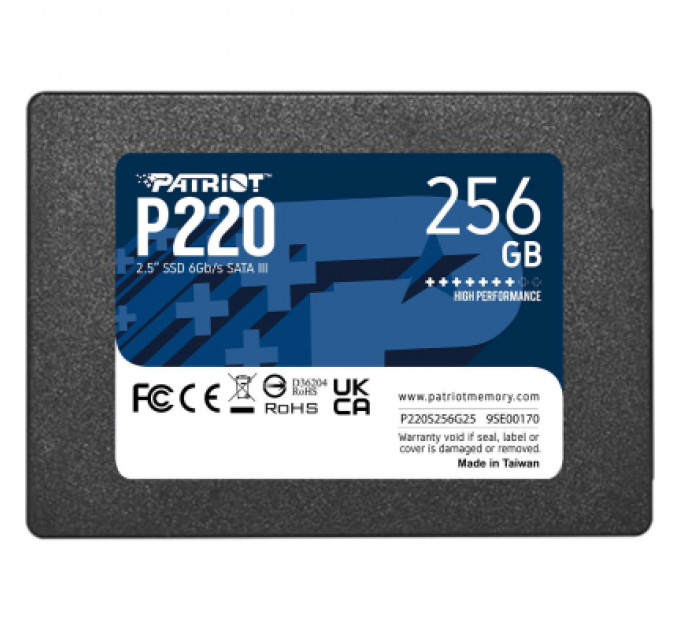 Накопичувач SSD 2.5" 256GB P220 Patriot (P220S256G25)