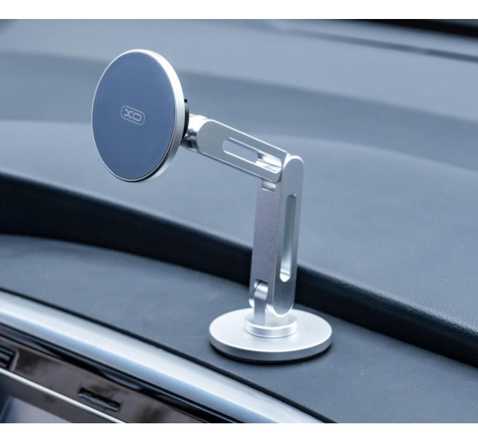 XO Автотримач XO C148 Universal Magnetic metal 360° rotating Holder Silver