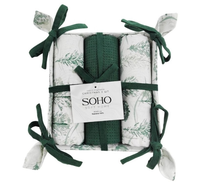 SOHO Набір рушників Soho 40x60см Christmas 3 шт