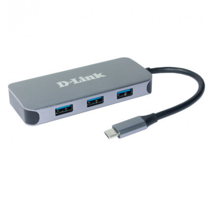 Концентратор D-Link 3xUSB3.0, 1xUSB-C/PD, 1xHDMI 1.4b, 1xGE, USB-C (DUB-2335)