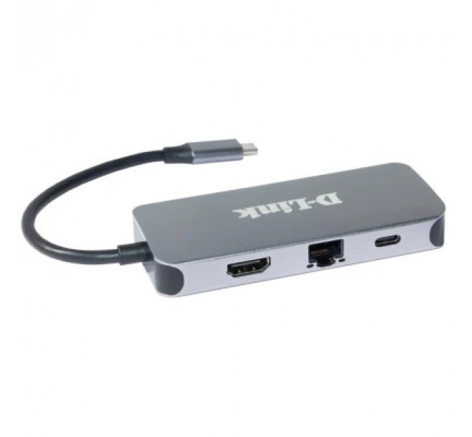 Концентратор D-Link 3xUSB3.0, 1xUSB-C/PD, 1xHDMI 1.4b, 1xGE, USB-C (DUB-2335)