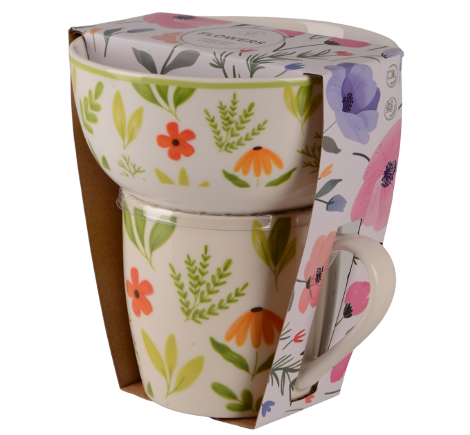 Limited Edition Набір для сніданку Limited Edition Flowers Green, 2 предмети