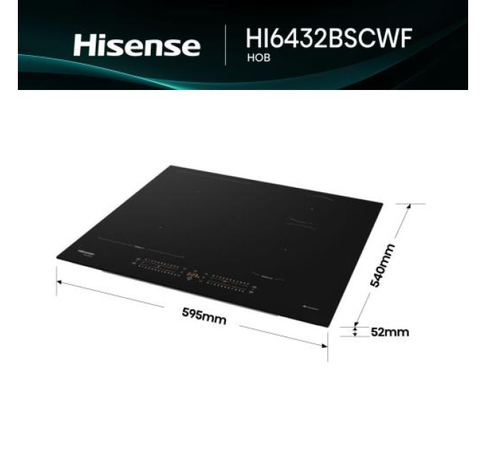 Hisense Електрична варильна поверхня Hisense HI6432BSCWF