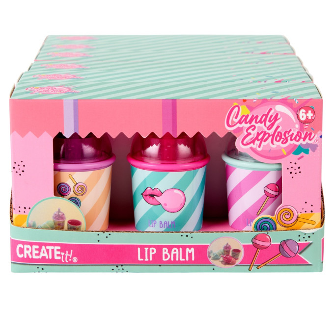Create it! Набір з 3-х бальзамів для губ у стаканчиках Create IT! CANDY (884840)