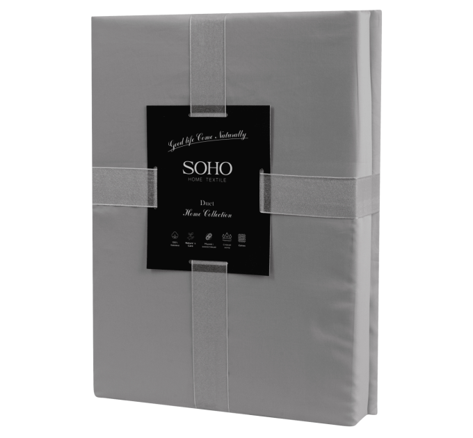 SOHO Комплект постільної білизни Soho Євро Duet 200х230 см Grey/Graphite