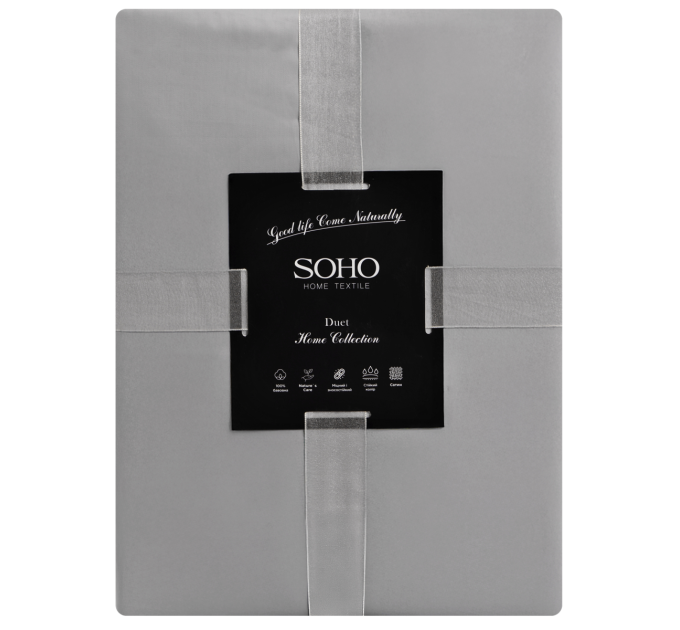 SOHO Комплект постільної білизни Soho Євро Duet 200х230 см Ivory/Grey