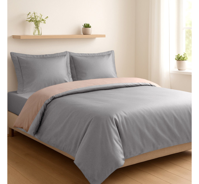 SOHO Комплект постільної білизни Soho Полуторний Duet 150х200 см Ivory/Grey