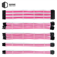 Кабель Qube для блока питания QUBE 1*24P MB, 2*4+4P CPU,2*6+2P VGA Whi (QBWSET24P2x8P2x8PWP)