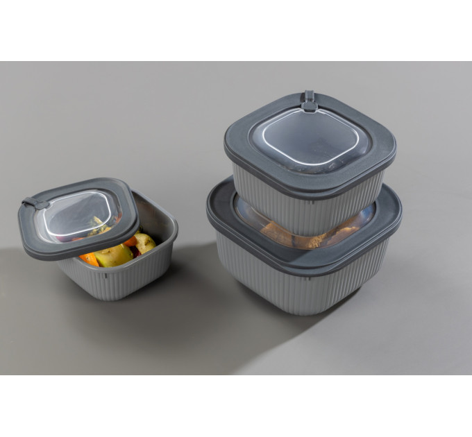 Idea Home Контейнер Idea Home 00682 Line Box Gray 1.1 л (00682 Gray)