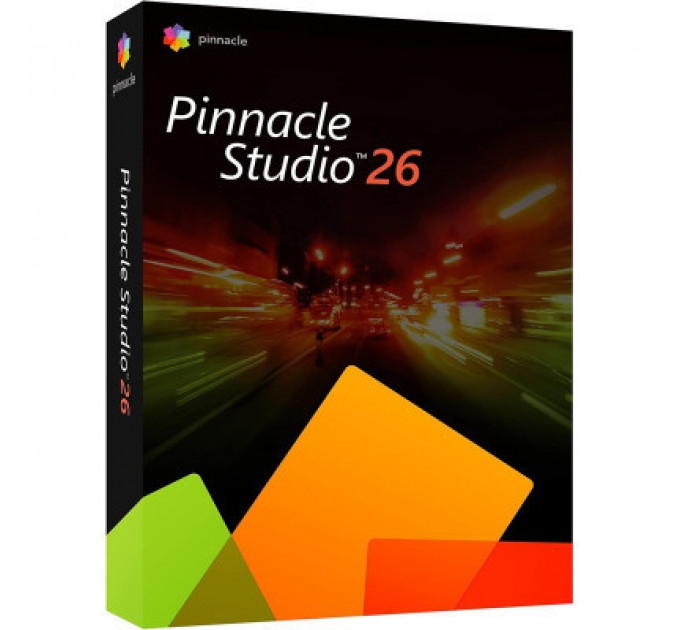 ПЗ для мультимедіа Corel Pinnacle Studio 26 Standard EN/CZ/DA/ES/FI/FR/IT/NL/PL/SV Windows (ESDPNST26STML)