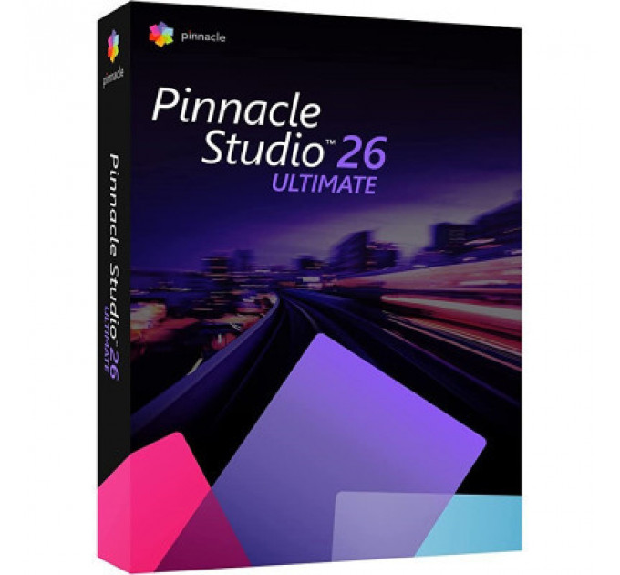 ПЗ для мультимедіа Corel Pinnacle Studio 26 Ultimate EN/CZ/DA/ES/FI/FR/IT/NL/PL/SV Windows (ESDPNST26ULML)