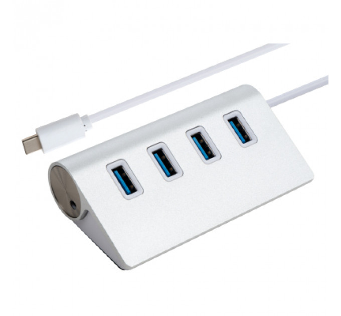 Концентратор Vinga Type-C to 4*USB3.0 1.0m cable aluminium (VCPHCU304)