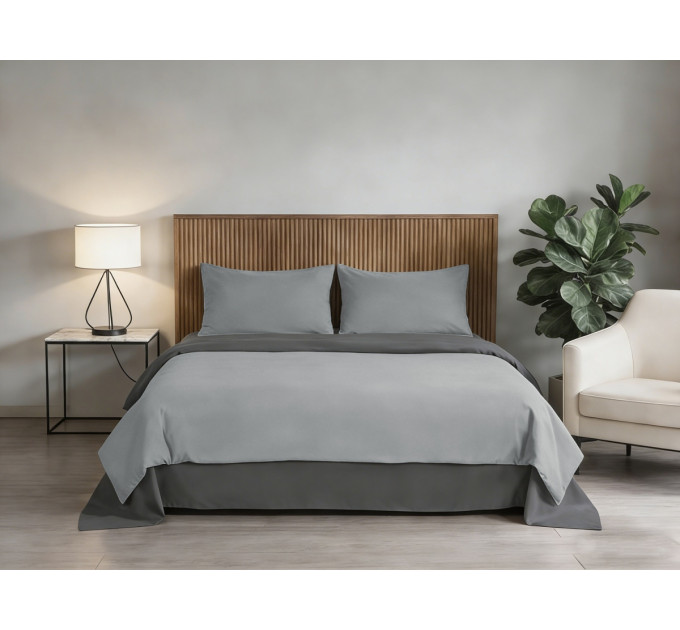 SOHO Комплект постільної білизни Soho Полуторний 150х200 см Light gray/Dark gray