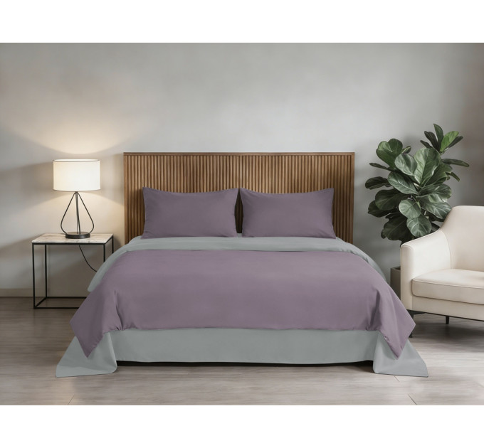SOHO Комплект постільної білизни Soho Полуторний 150х200 см Puprle/Light gray