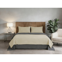 Комплект постільної білизни Soho Полуторний 150х200 см Beige/Dark gray