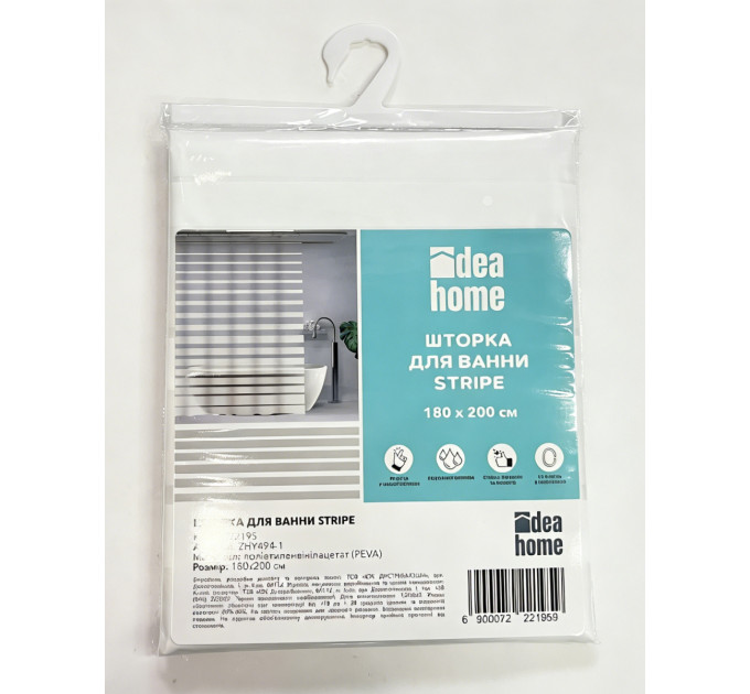 Idea Home Шторка для ванної Idea Home ZHY494-1 Stripe
