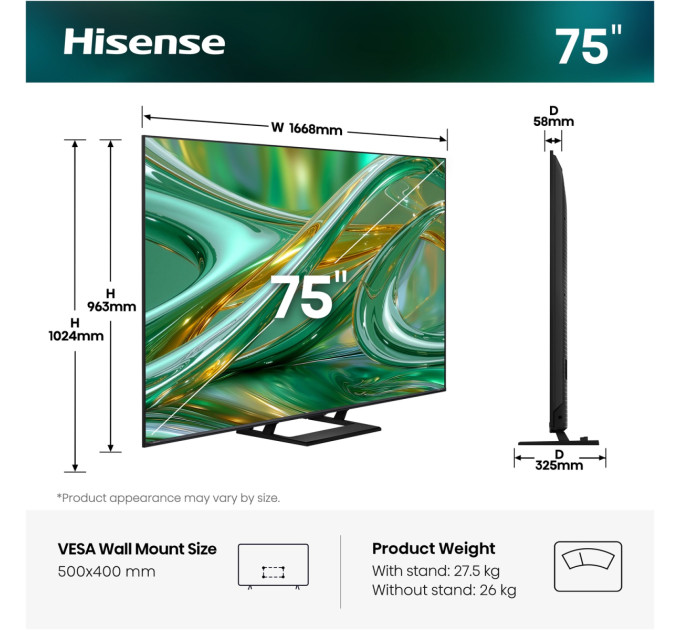 Hisense LED-телевізор Hisense 75E8S