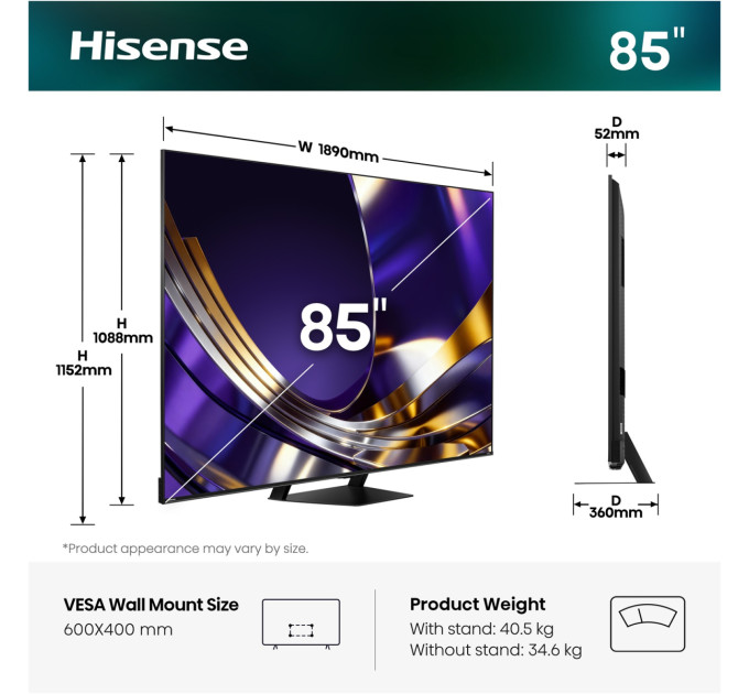 Hisense LED-телевізор Hisense 75U7S PRO