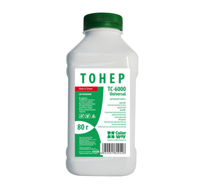 Тонер ColorWay (TC-6000) Canon LBP 6000/6020/6200, 80г