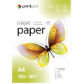 Фотопапір PrintPro матовий 190г/м, A4 PM190-100