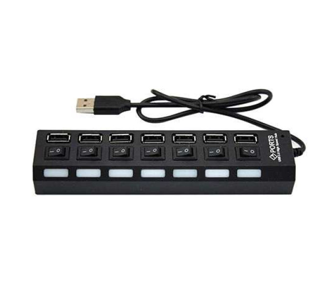 USB концентратор (Hub) TD1082 Black USB2.0, 7 портів