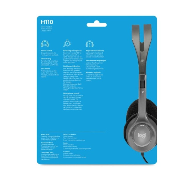 Гарнітура Logitech H110 Stereo Headset (981-000271)