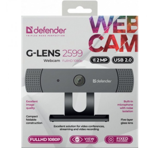 Веб-камера Defender G-lens 2599 Full HD 1080p Black (63199)