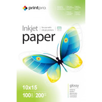 Фотопапір PrintPro глянцева 200г/м2 10x15см 100л (PGE2001004R)