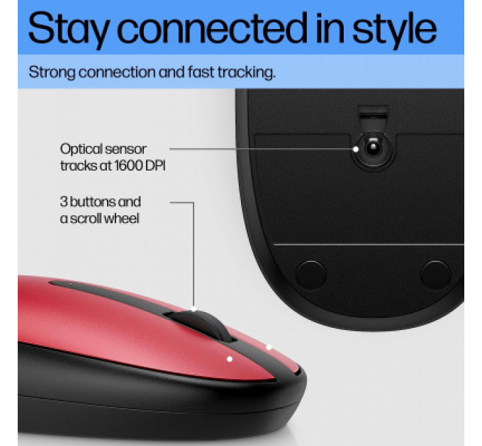 Мишка HP 240 Bluetooth Red (43N05AA)