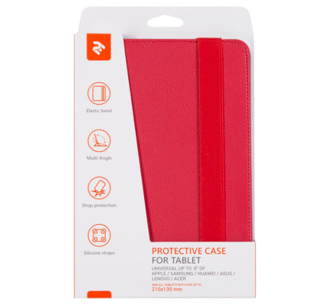 Чохол для планшета 8.4" 2E Red (2E-UNI-7-8.4-MCCRD)