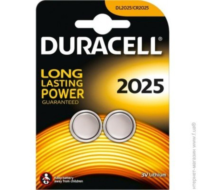 Батарейка DURACELL DL2025 DSN уп. 2 шт.