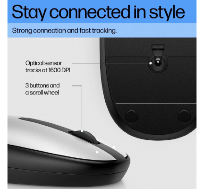 Мишка HP 240 Bluetooth Silver (43N04AA)