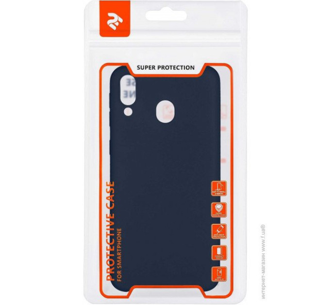 Чохол-накладка для телефону 2Е Basic для Samsung Galaxy M20, Soft touch, Navy 2E-G-M20-AOST-NV