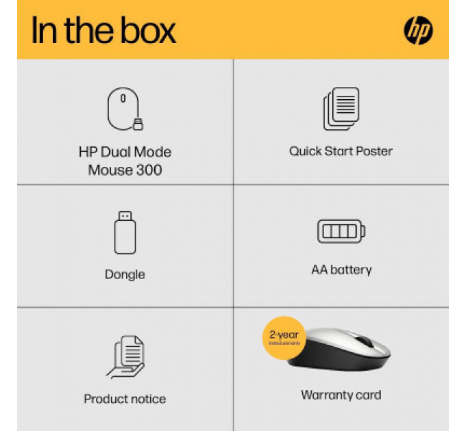 Мишка HP Dual Mode Bluetooth/Wireless Silver (6CR72AA)