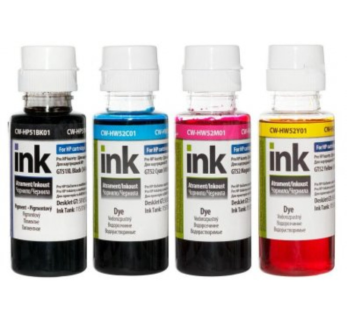 Чорнило ColorWay HP Ink Tank 115/315/415 (4х100мл) BK/C/M/Y (CW-HP51/HW52SET01)