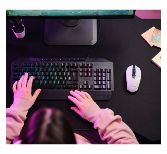 Мишка Trust GXT 110 Felox RGB Wireless White (25069)