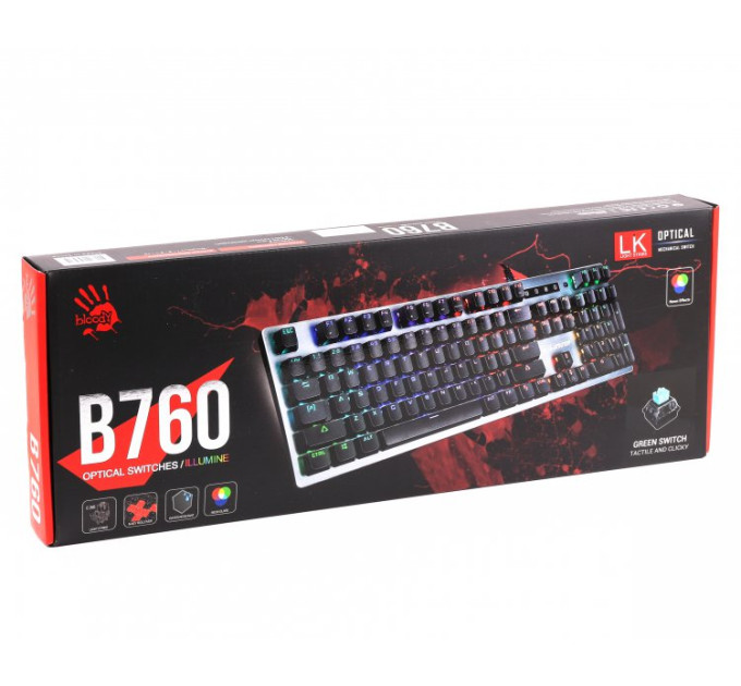 Клавіатура A4-Tech Bloody B760 Black USB
