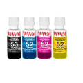 Комплект чернил  WWM GT52/53 для HP Jet Ink Tank 115/315/319 4х100г B/C/M/Y (GT53SET)