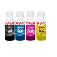 Комплект чернил  WWM GT52/53 для HP Jet Ink Tank 115/315/319 4х100г B/C/M/Y (GT53SET)