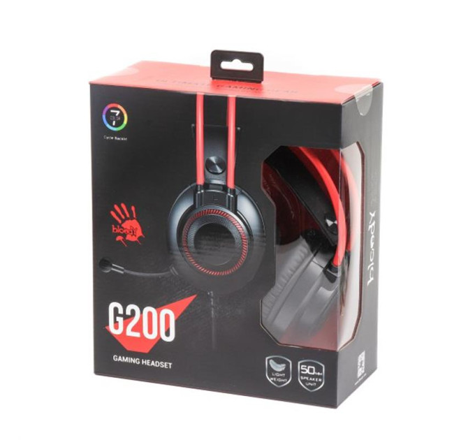 Гарнітура  A4Tech Bloody G200 Black/Red