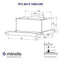 Витяжка MINOLA HTL 6614 I 1000 LED, Телескопічна
