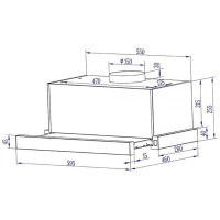 Витяжка  MINOLA HTL 6614 WH 1000 LED, Телескопічна