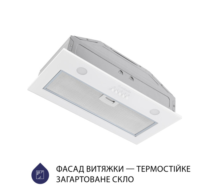 Витяжка MINOLA HBI 52621 WH GLASS 700 LED, Вбудована
