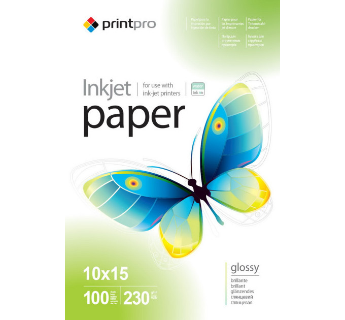 Папір  PrintPro глянц. 230г/м, 10x15 PG230-100