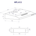 Витяжка  MINOLA HPL 612 BL, Пристінна