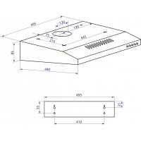 Витяжка  MINOLA HPL 512 BR, Пристінна
