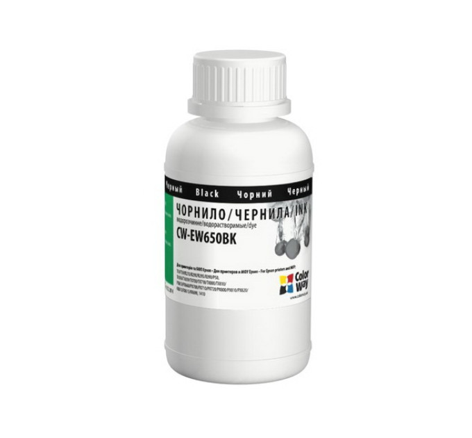 Чорнило ColorWay Epson T50/59, P50, TX650/700/800, PX660/700, R270/390, Black, 200 мл (CW-EW650BK02)