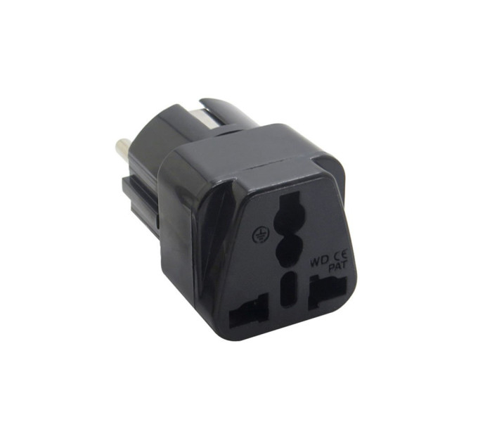 Перехідник живлення alue S1008 220В AU/US/UK to EU Black
