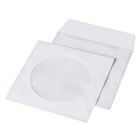 Конверти для CD  (124х124 мм), НК з вікном, 50 шт/уп, білі Kuvert (6108_50) [ENV-KUV-CD-6108_50]